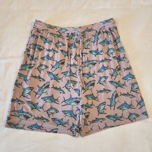 MeUndies Modal Lounge Sleep Shorts Shark Print Mens Large
